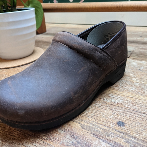 Dansko XP 2.0 brown leather clogs - Picture 4 of 7